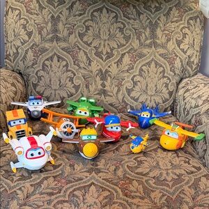 Vibrant Super Wing Cartoon Airplane and Vehicle Toy Collection